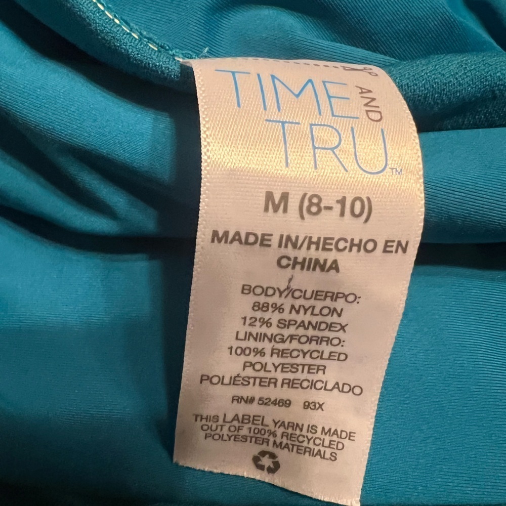 Time and Tru Teal Swimsuit Set - Picture 5 of 5